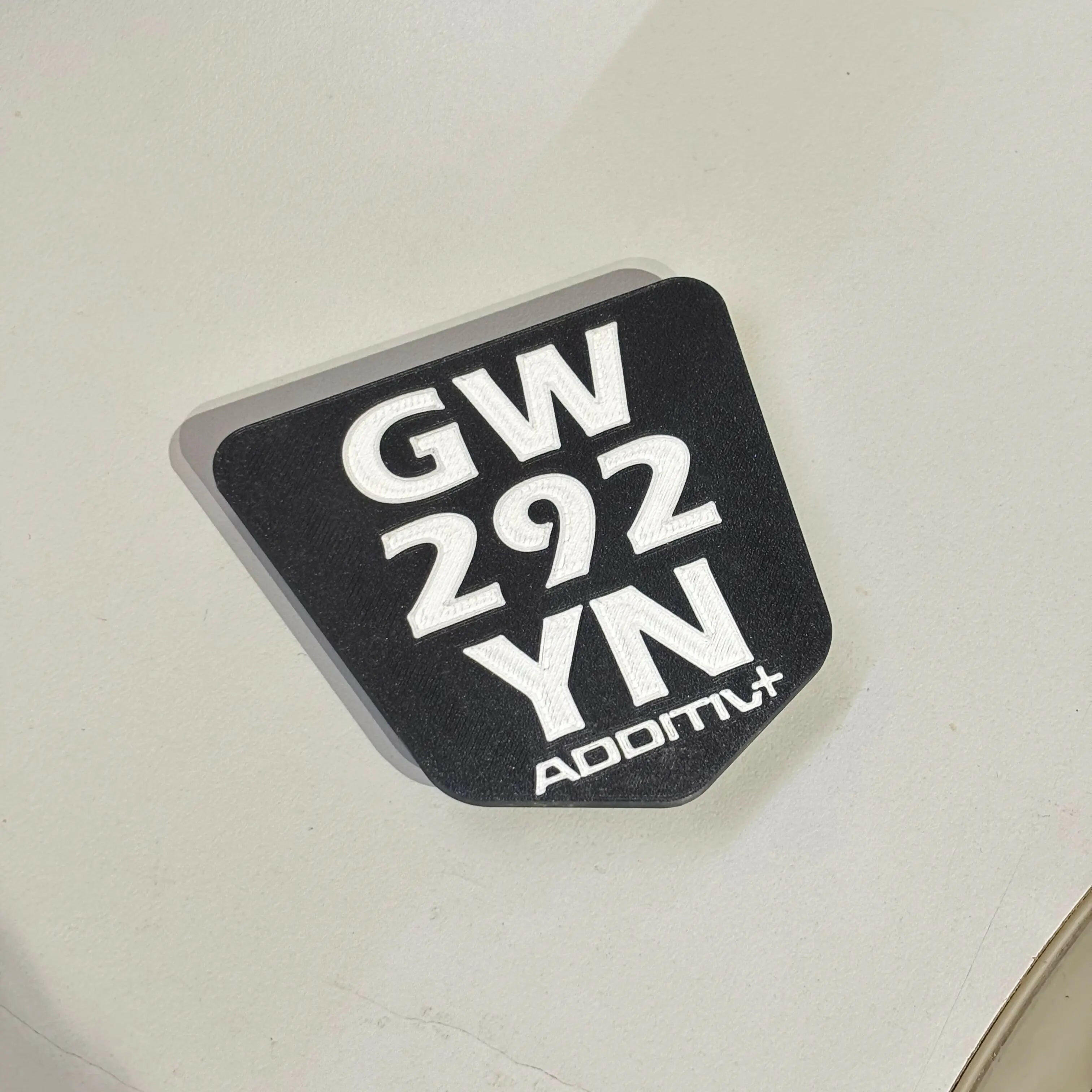 Plaque immatriculation personnalisée AdditivPlus