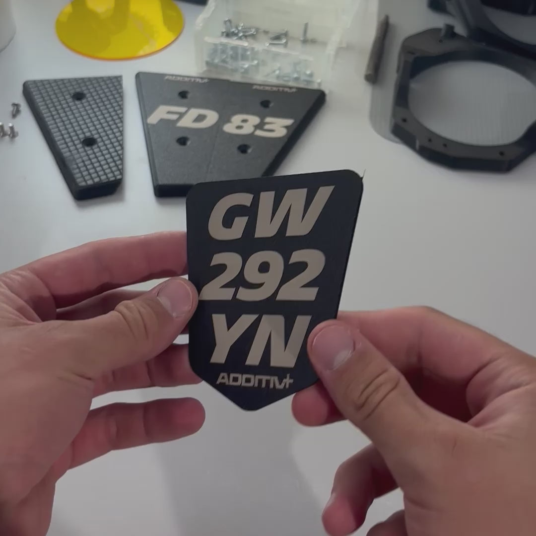 Plaque immatriculation souple personnalisée